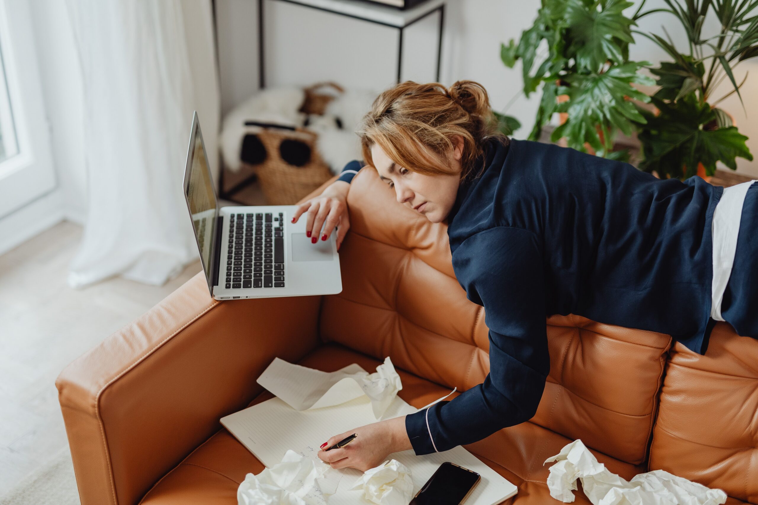 Adult experiencing OCD at work and seeking OCD therapy in Rockville, MD for intrusive thoughts, checking, and daily routines.